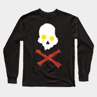 Eggs Skull Crossbones Breakfast Long Sleeve T-Shirt